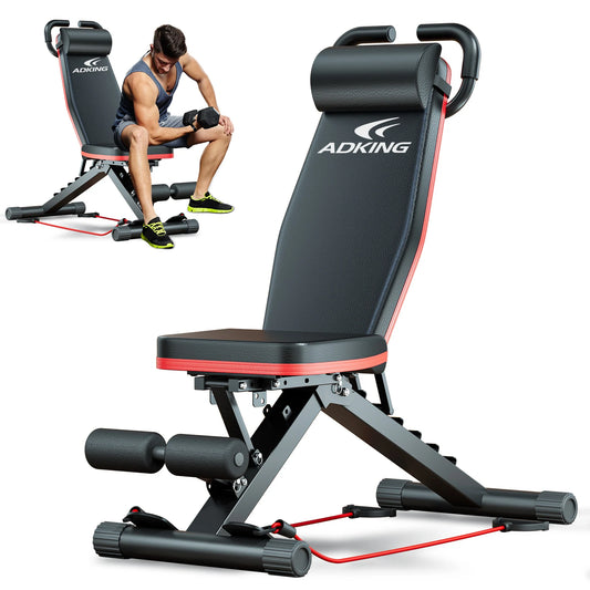 Weight Bench Foldable 14-in-1 Dumbbell Bench 1000 lbs Sit-up Assist Fitness Equipment 6 Adjustable for Full Body Workout