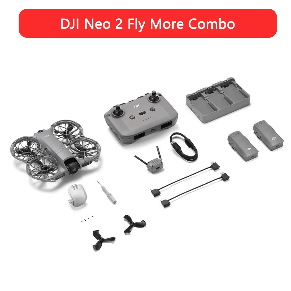 Neo 2 4K Drones With Camera Palm Takeoff & Landing Gesture Control Smooth Reliable Tracking 12m/s Faster Tracking Speed Lightweight Foldable Mini Drone All-Around Safety & Flexible Flight With 3 Batteries