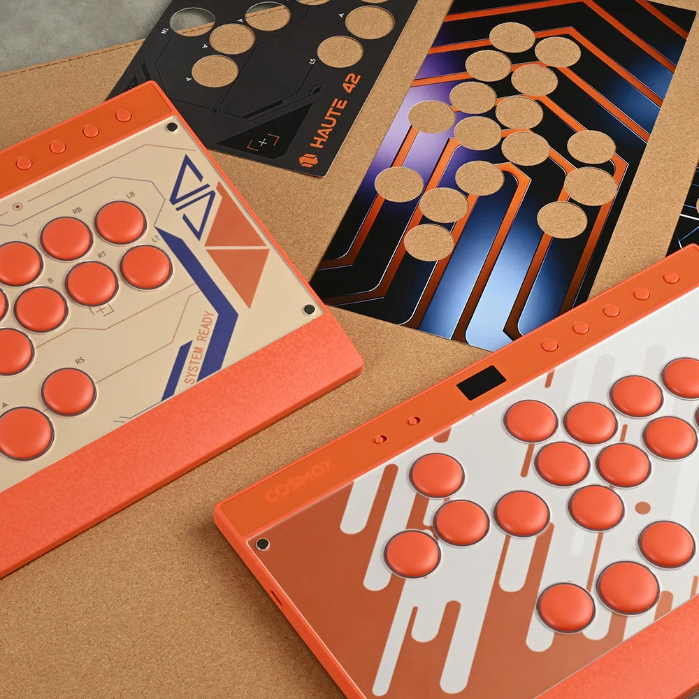 New C16 Orange Magnetic Stickless Arcade Stick Leverless Hitbox Controller for For PC/PS4/PS5/Switch Leverless Stick