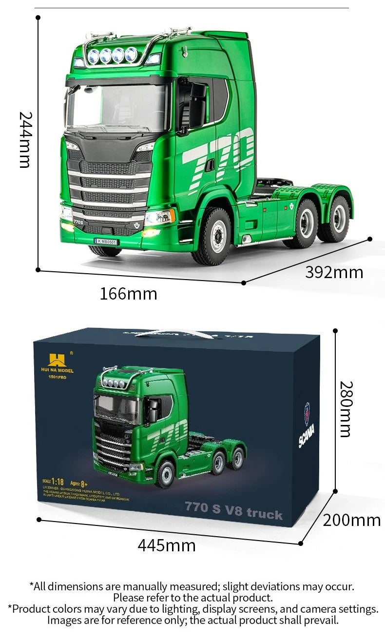 1501 770S 1502 1/18 RC Tractor 2.4G 19CH RC Engineering Trailer Truck with Lights and Sound System RC Car Model Toy Gift  HUINA 1592 1:14 Scale RC Excavator 22 Channels