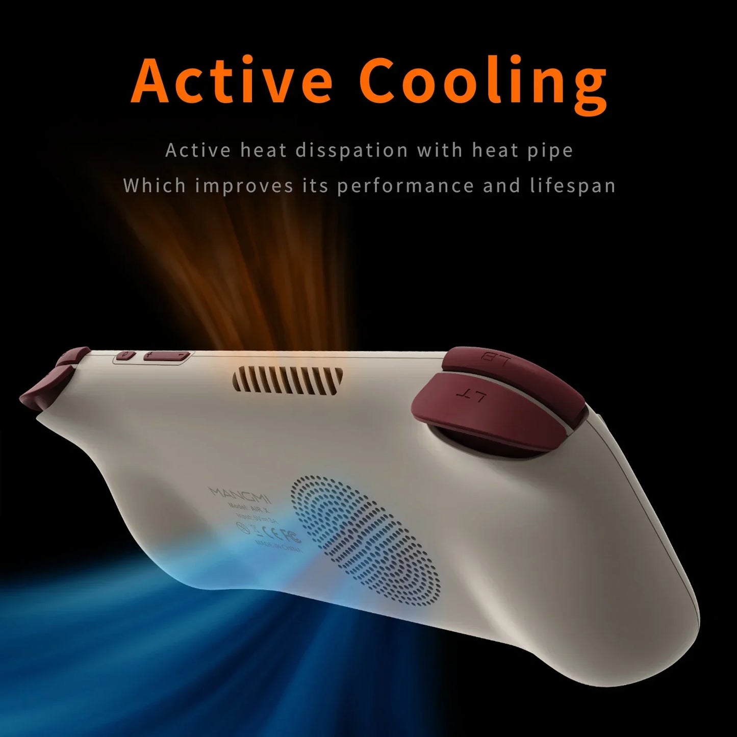 MANGMI AIR X Handheld Game Console Snapdragon 662 5.5'' Touchscreen Android 14 Active Cooling Fan 15W Fast Charging RGB