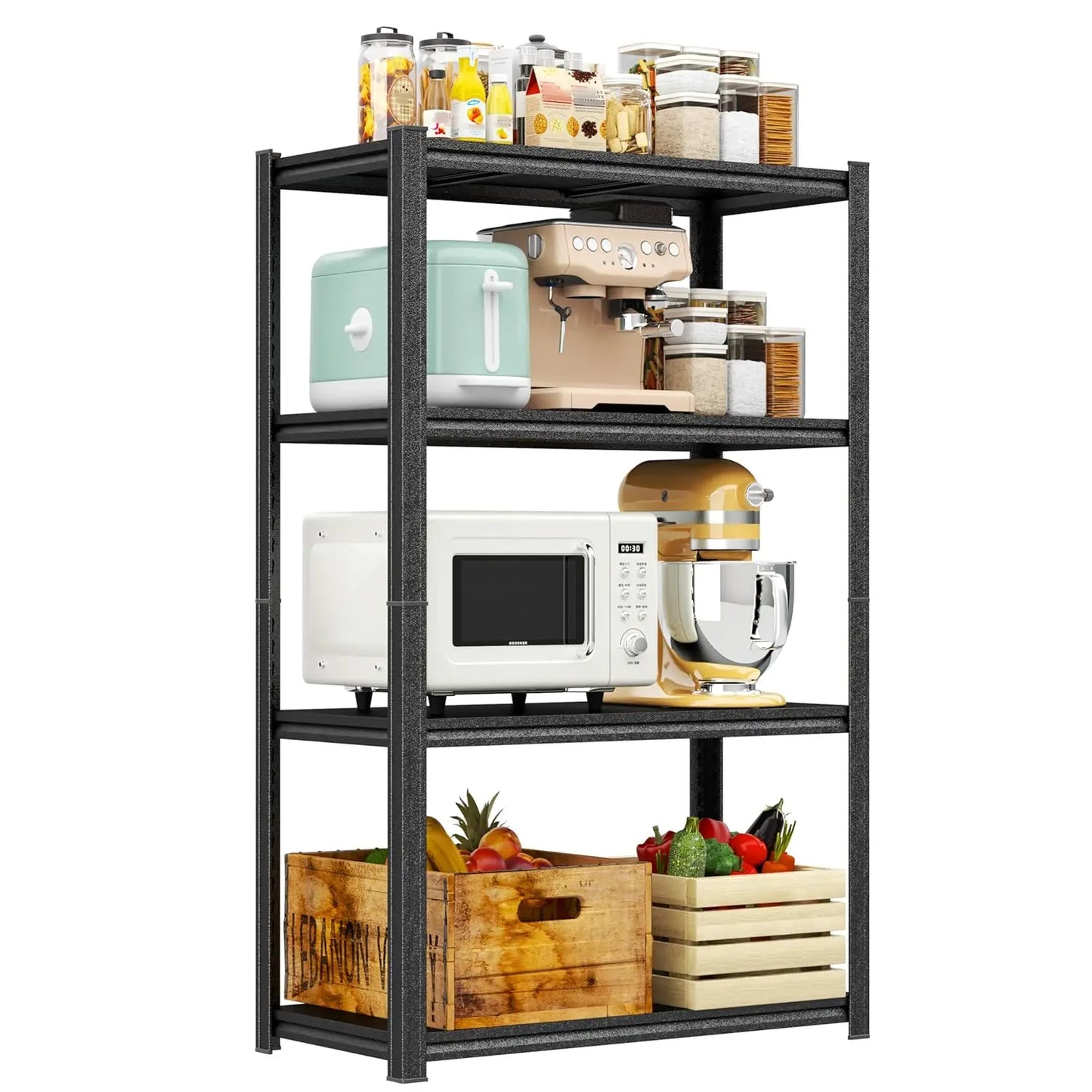 Kitchen Storage Rack 1600LBS Microwave Stand Metal Shelf Storage Shelves Adjustable Garage Shelving unit for, Customized