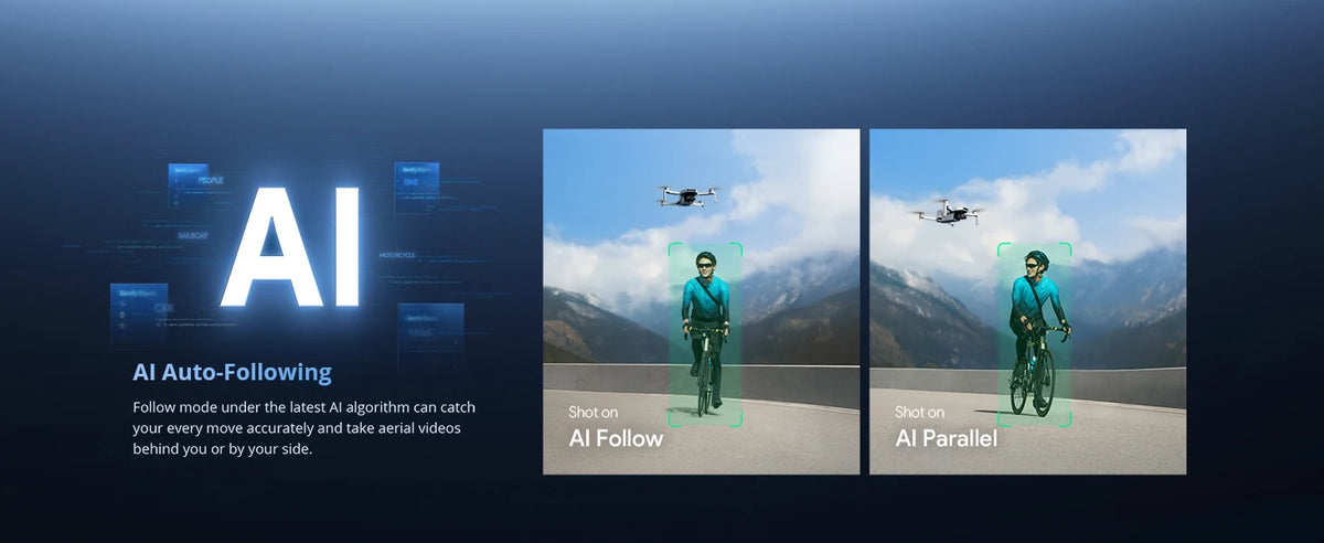 C0 ATOM 2 Drone with PTD 1 Remote Control 4K Video, 8K Photo Camera 10KM 2.7K Vertical Shoot, AI Night Shoting AI Track