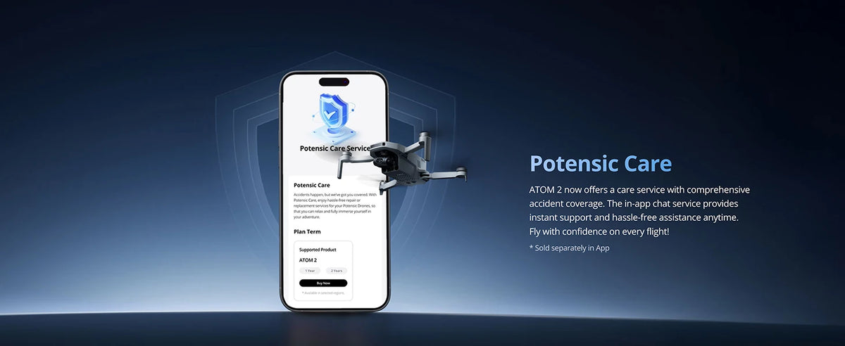C0 ATOM 2 Drone with PTD 1 Remote Control 4K Video, 8K Photo Camera 10KM 2.7K Vertical Shoot, AI Night Shoting AI Track