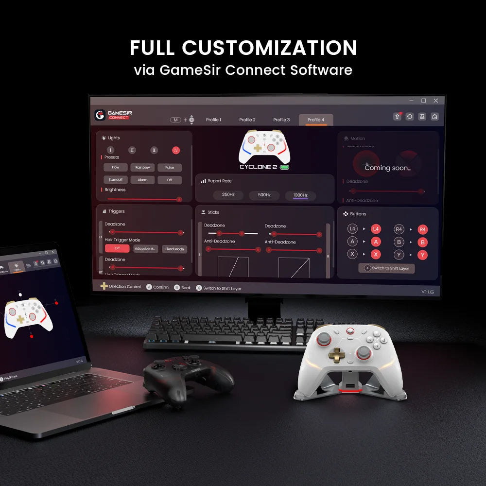 GameSir Cyclone 2 Multi-Platform Gaming Controller, Wireless for Nintendo Switch 2, PC, iOS, Android | Hall Effect, 6-Axis Gyro
