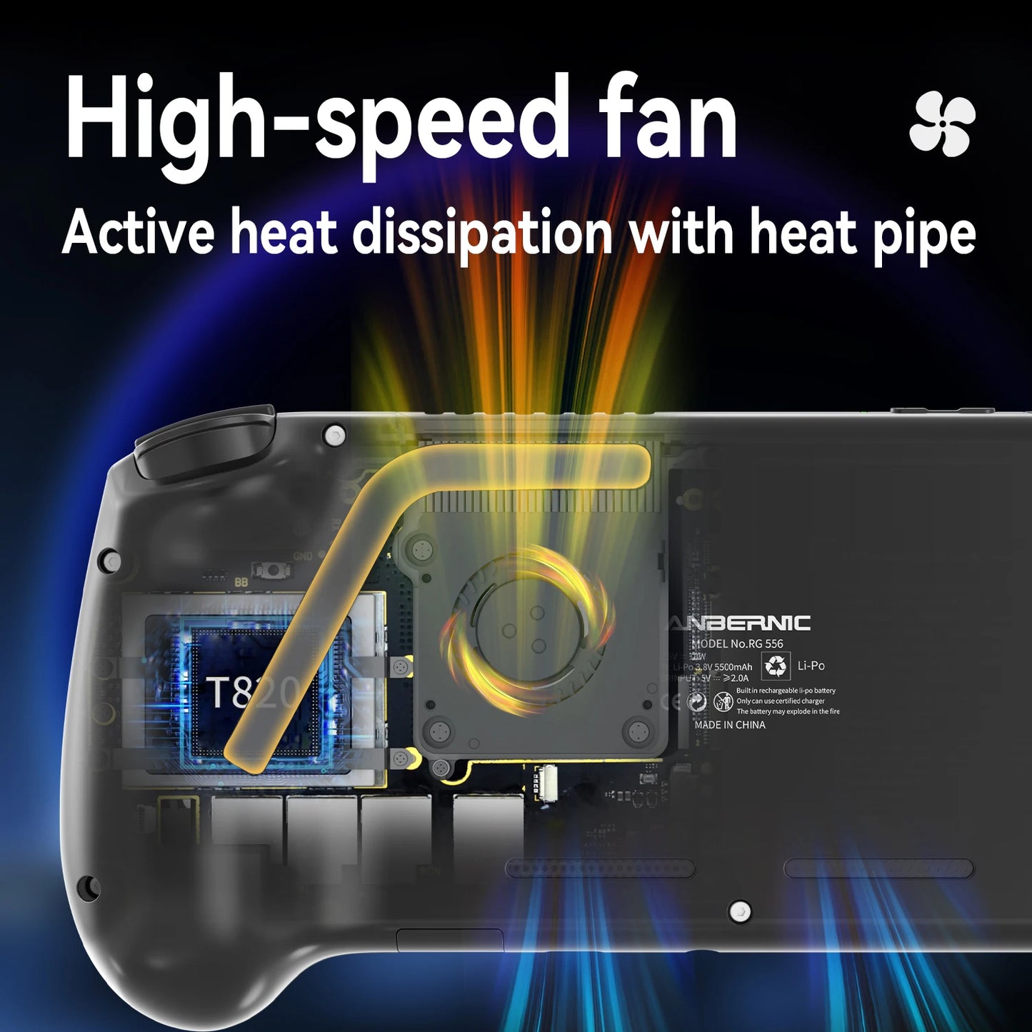 RG556 Retro Handheld Game Android 13 5.48 inch Touch OLED Screen Support DP WiFi Bluetooth Hall Rocker Battery 5500mAh