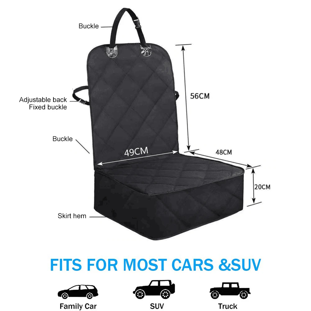 Dog Car Front Seat Cover Waterproof Non-Slip Pet Cat Dog Carrier Folding Pet Cat Dog Carrier Mat Seat Cover for Cars Trucks SUV