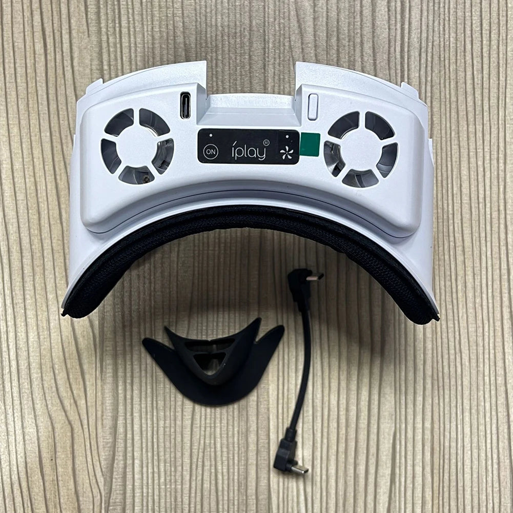 Cooling Fan Face Cover Facial Interface Radiator Rechargeable Cool Mask with Anti-Leakage Nose Pad for Meta Quest 3 VR Headset