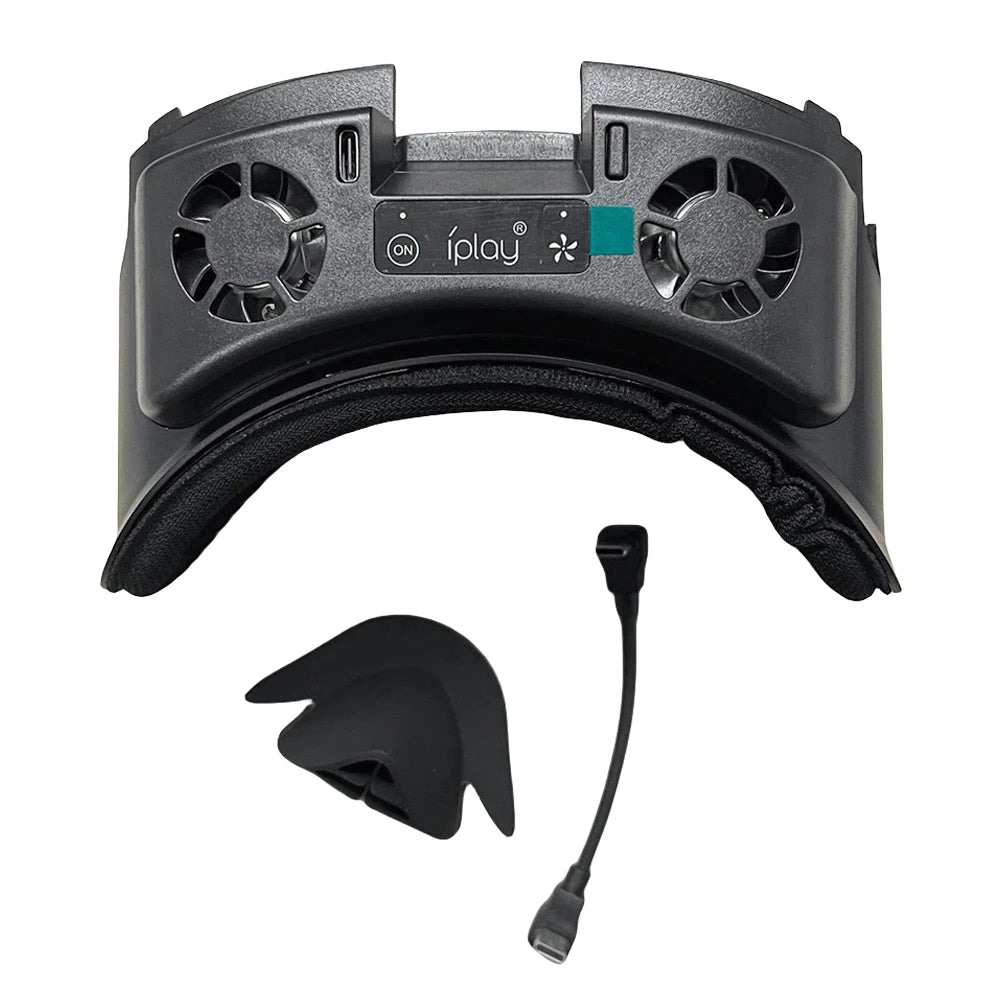 Cooling Fan Face Cover Facial Interface Radiator Rechargeable Cool Mask with Anti-Leakage Nose Pad for Meta Quest 3 VR Headset