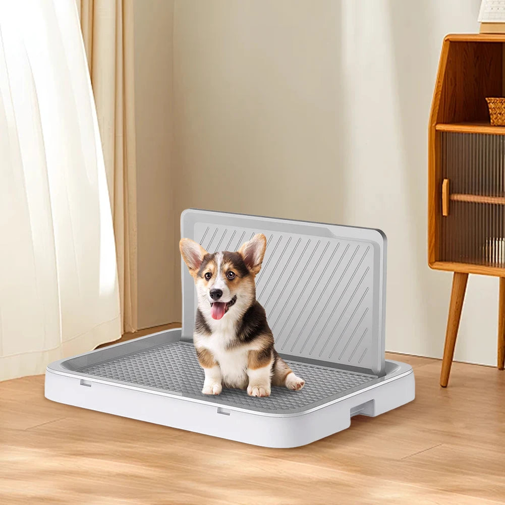 Dog Potty Tray with Pee Wall Pan Trainer Anti-Splash Pet Indoor Dog Training Toilet Dog Potty Trainer Puppy Kitten Cleaning Tool