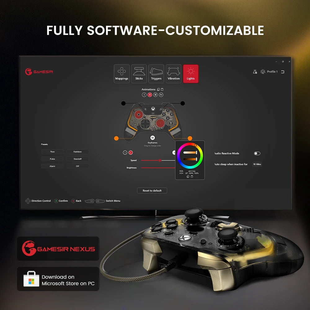 GameSir Kaleid Flux Xbox Controller Hall Effect Gamepad for Xbox Series X, Xbox Series S, Xbox One Game Console PC Joystick