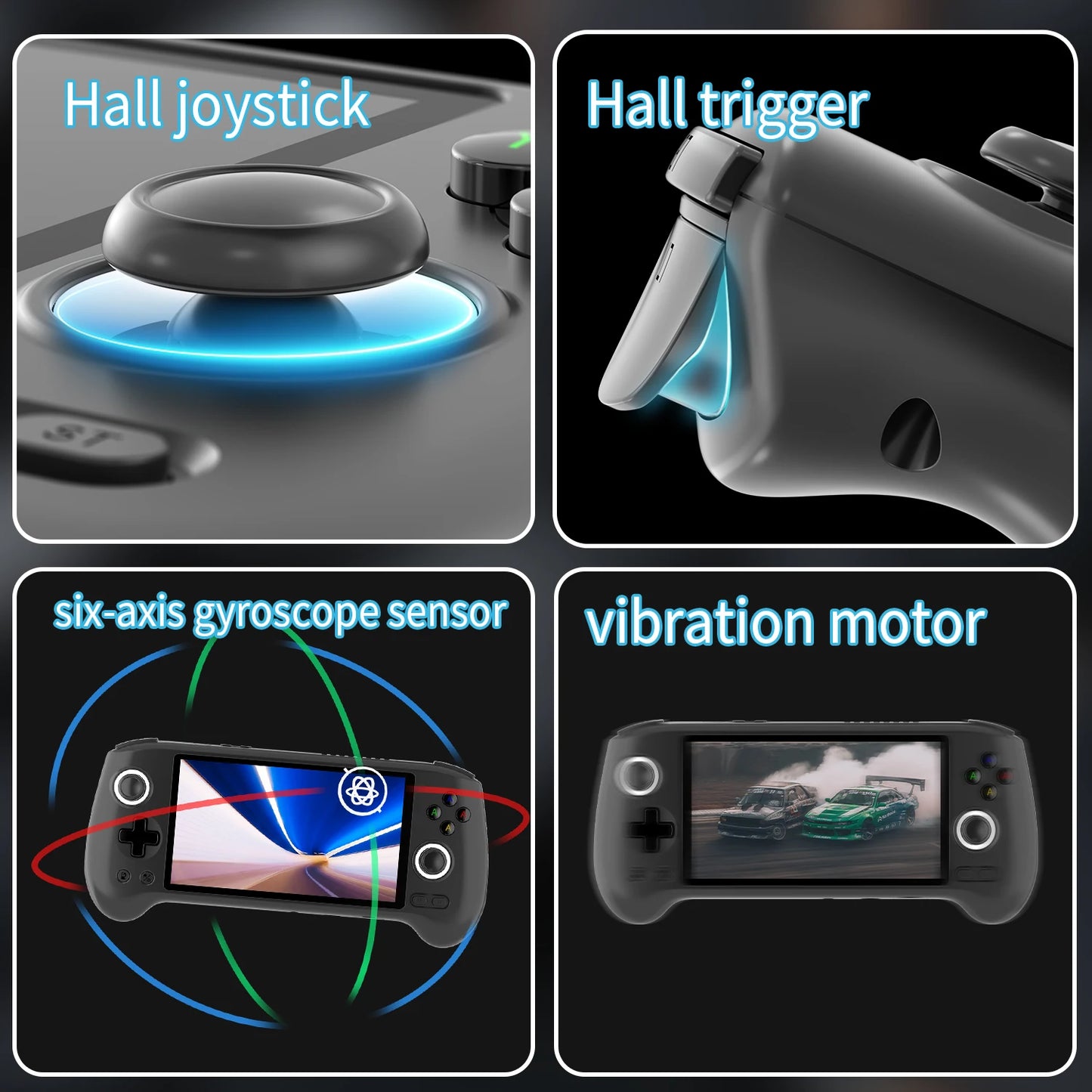RG556 Retro Handheld Game Android 13 5.48 inch Touch OLED Screen Support DP WiFi Bluetooth Hall Rocker Battery 5500mAh