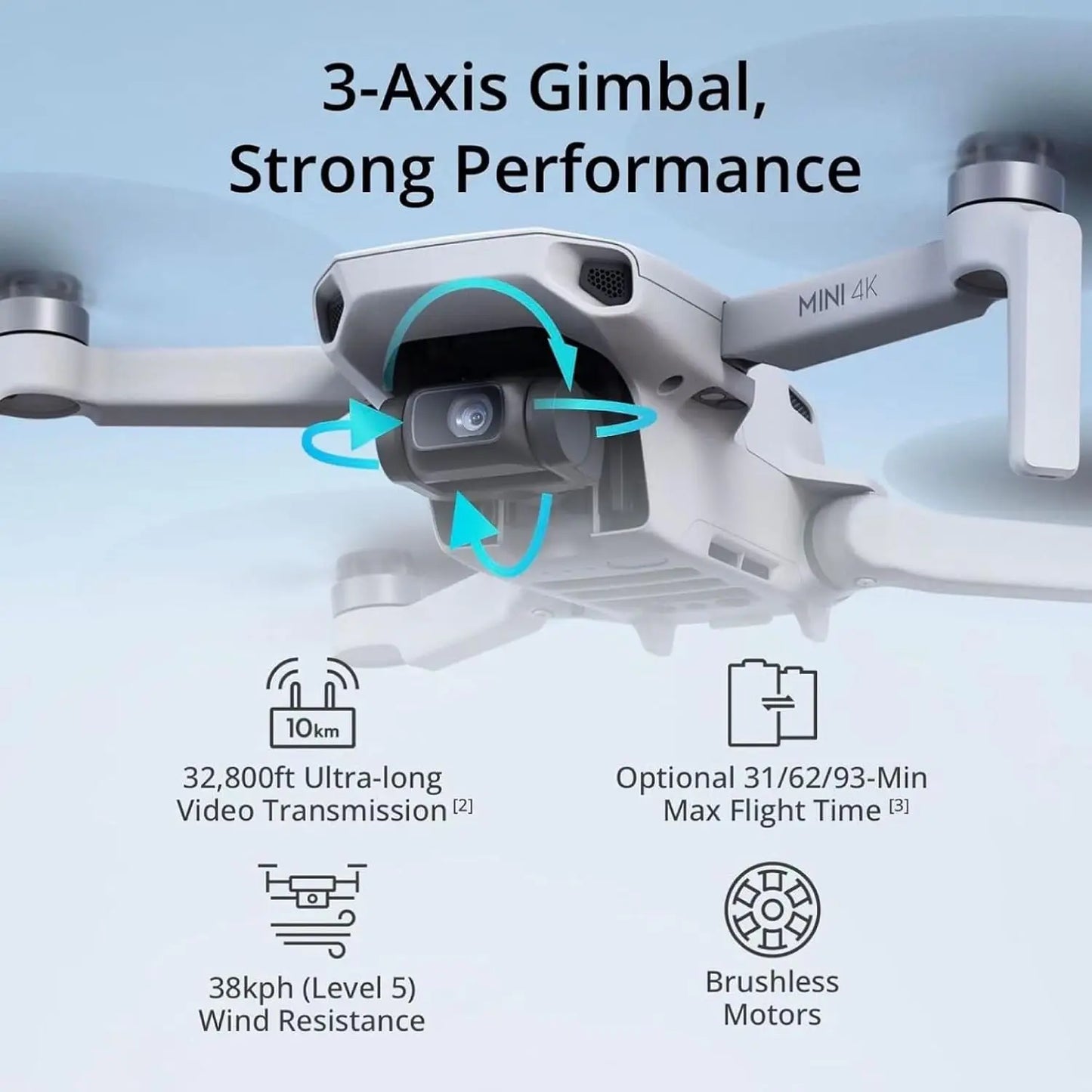 Refurbish DJI Mini 3 Drones with Camera for Adults 4K