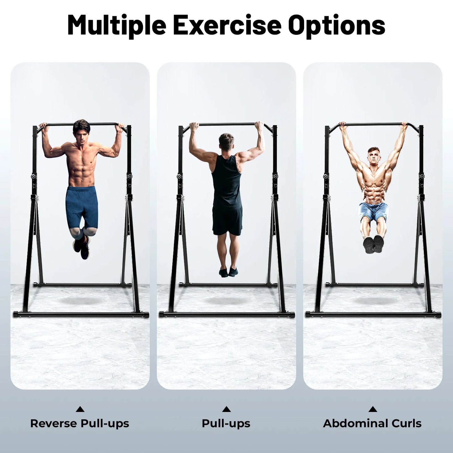 Pull Up Bar 440LBS Capacity Multi-Function Power Tower Push Up Workout Abdominal Exercise for Strength Training Home Gym