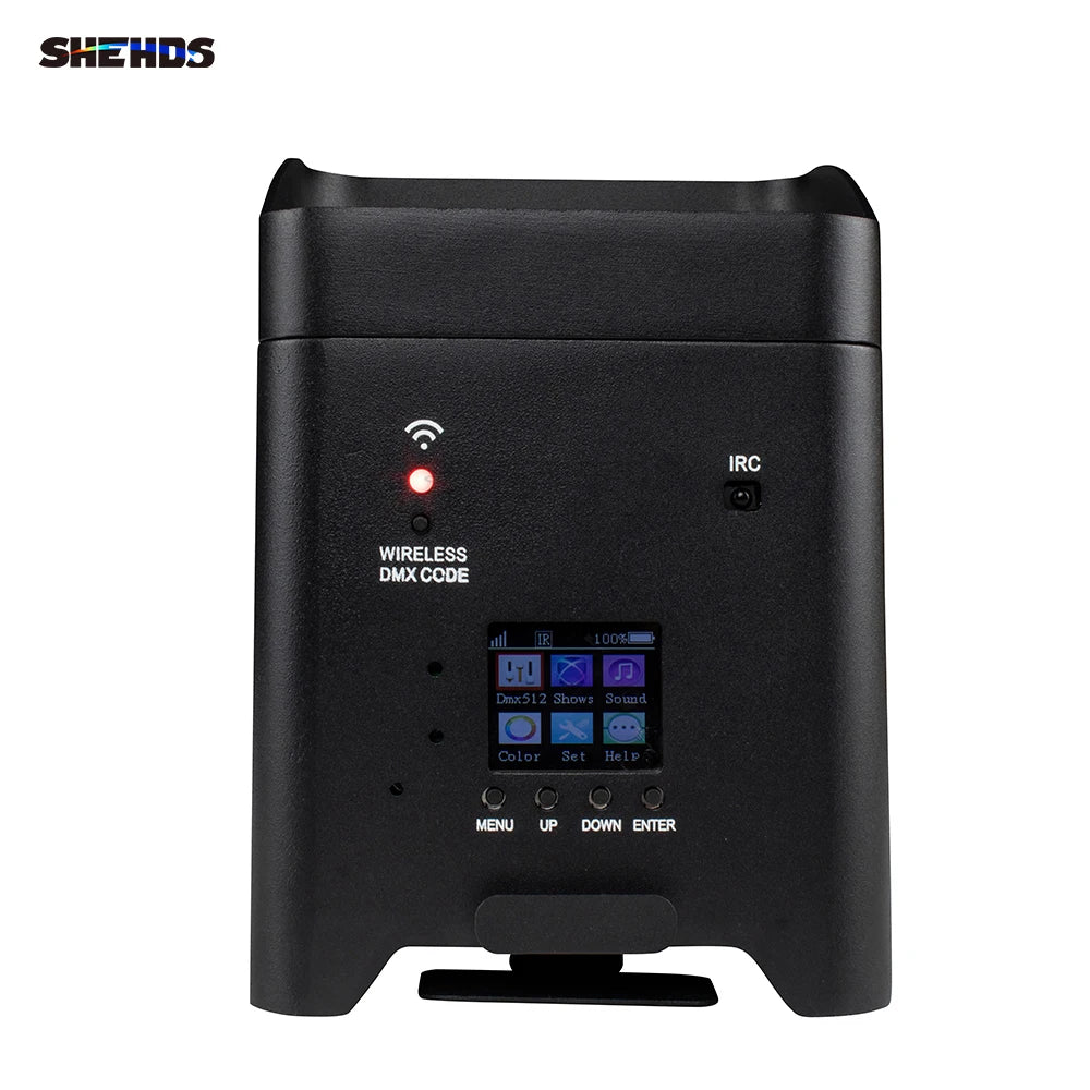 SHEHDS LED 6x18W 6in1 RGBAW+UV Battery Par Light Wireless Remote Control APP Smart Movable Handle For KTV Party Bar Party Home