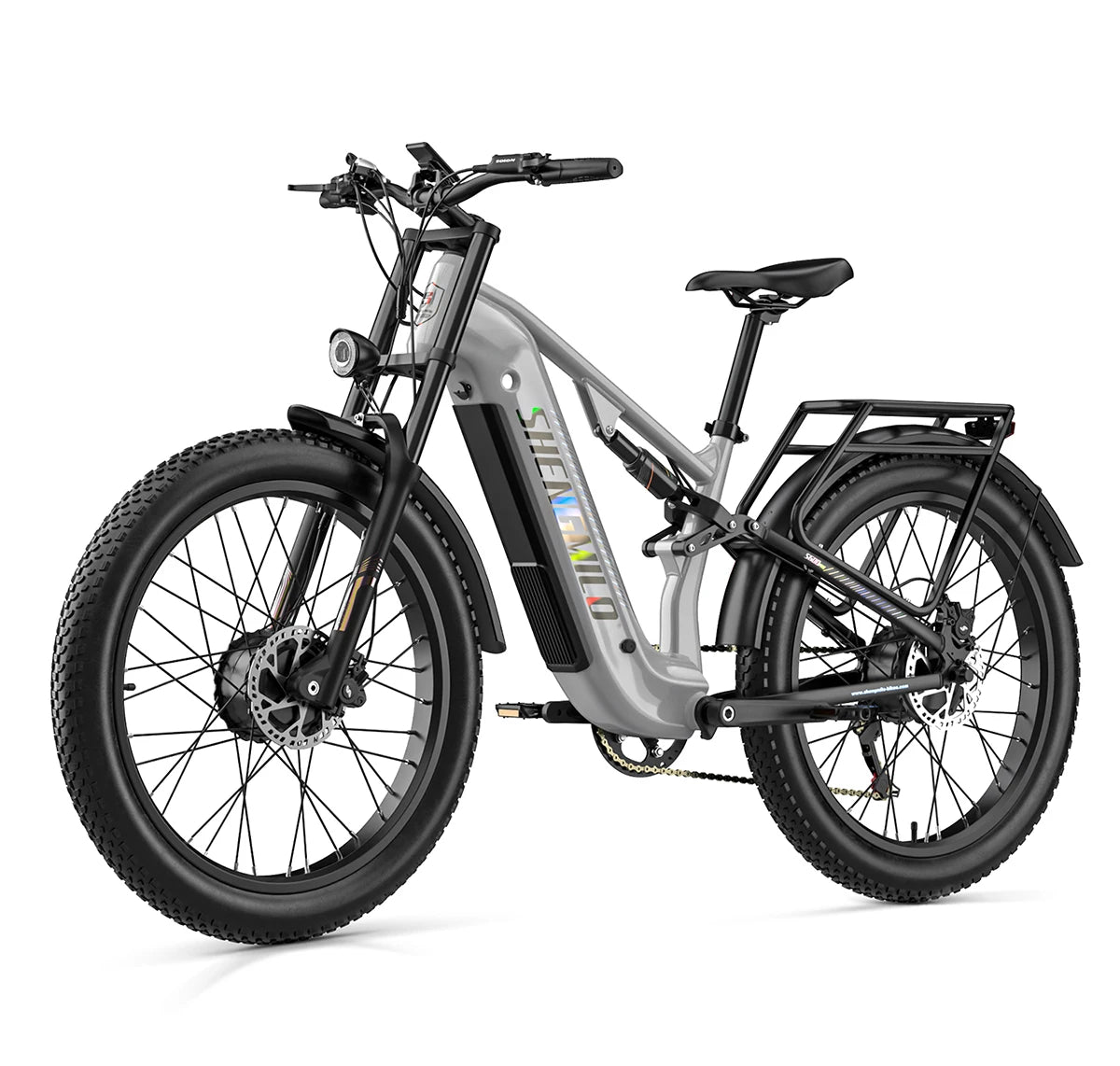 Shengmilo S600 26 inches adult electric mountain bike, 2000W dual motor ebike 7-speed electric bicycle，Fat Tire ebike17.5ah