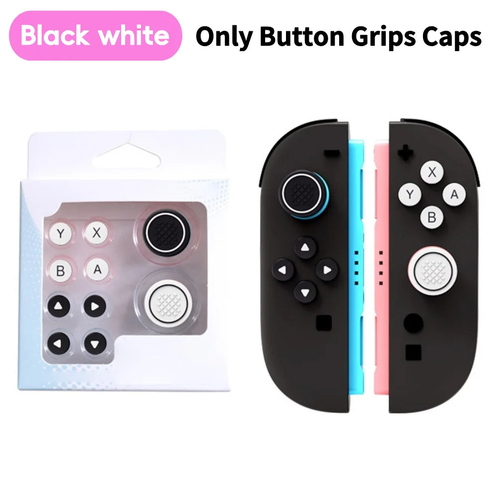 Silicone Soft D-pad Cross Button Caps For Nintendo Switch2 Joy-Con Handle Grips Cover Thumb Stick ABXY Key Sticker Skin Case