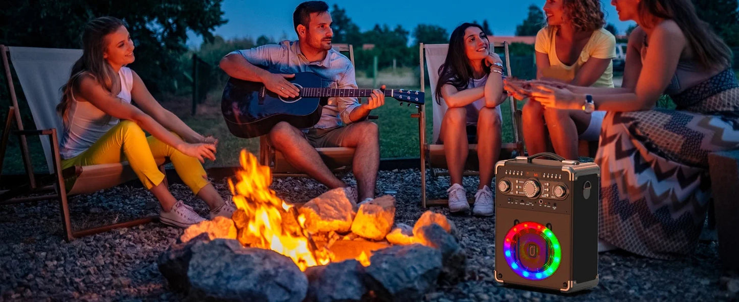 S8-T Kara Ok with 3 Microphones,Portable Bluetooth 5.3 Kara Ok Speaker, Suitable for Outdoor Activities, Parties and Parties