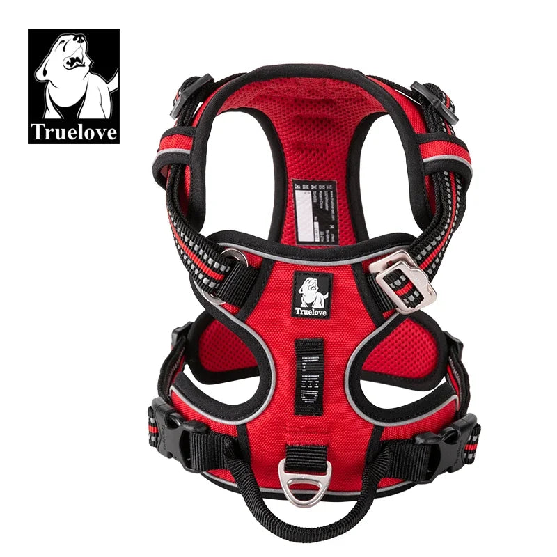 Pet Reflective Nylon Dog Harness No Pull Adjustable Medium Large Naughty Dog Vest Safety Vehicular Lead Walking Running