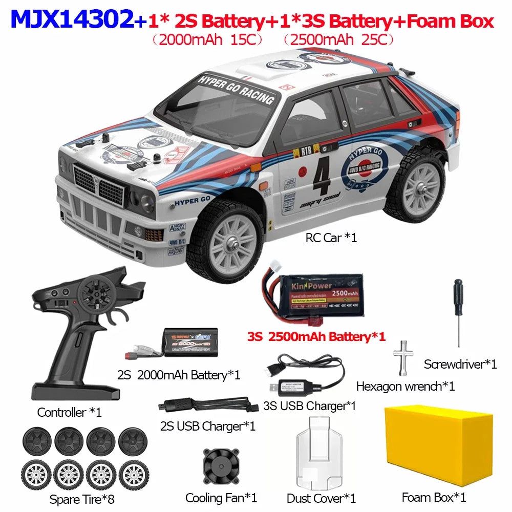 1/14 MJX 14302 New V2.0 Rc Car Brushless Motor Hyper Go 4wd Off-Road Remote Control Cars 55km High Speed Racing Drift Toy
