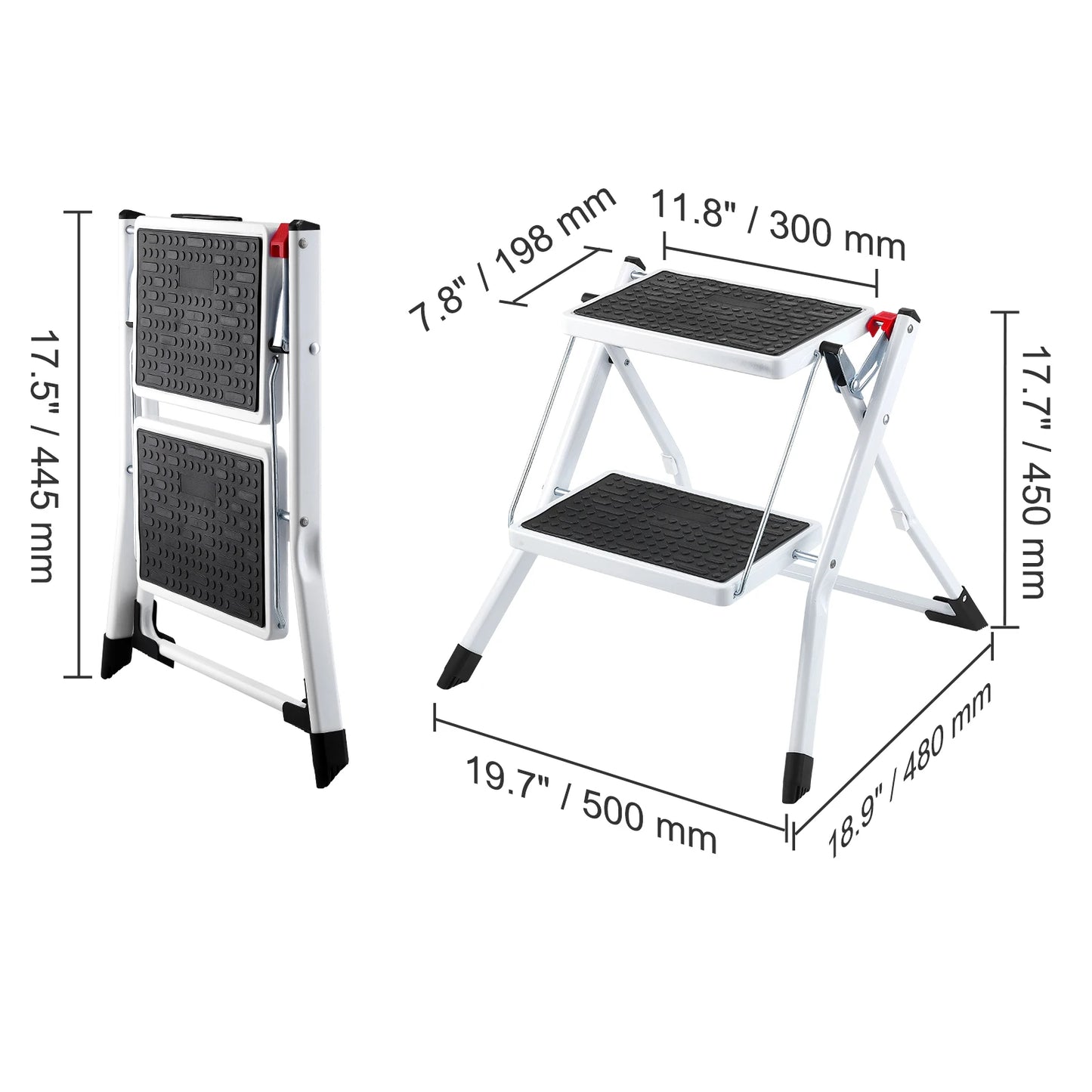 Step Stool 1 Step 330lbs Capacity Adjustable Height Toddlers Adults Non Slip Sturdy For Office RVs Pets Bathrooms Bedrooms