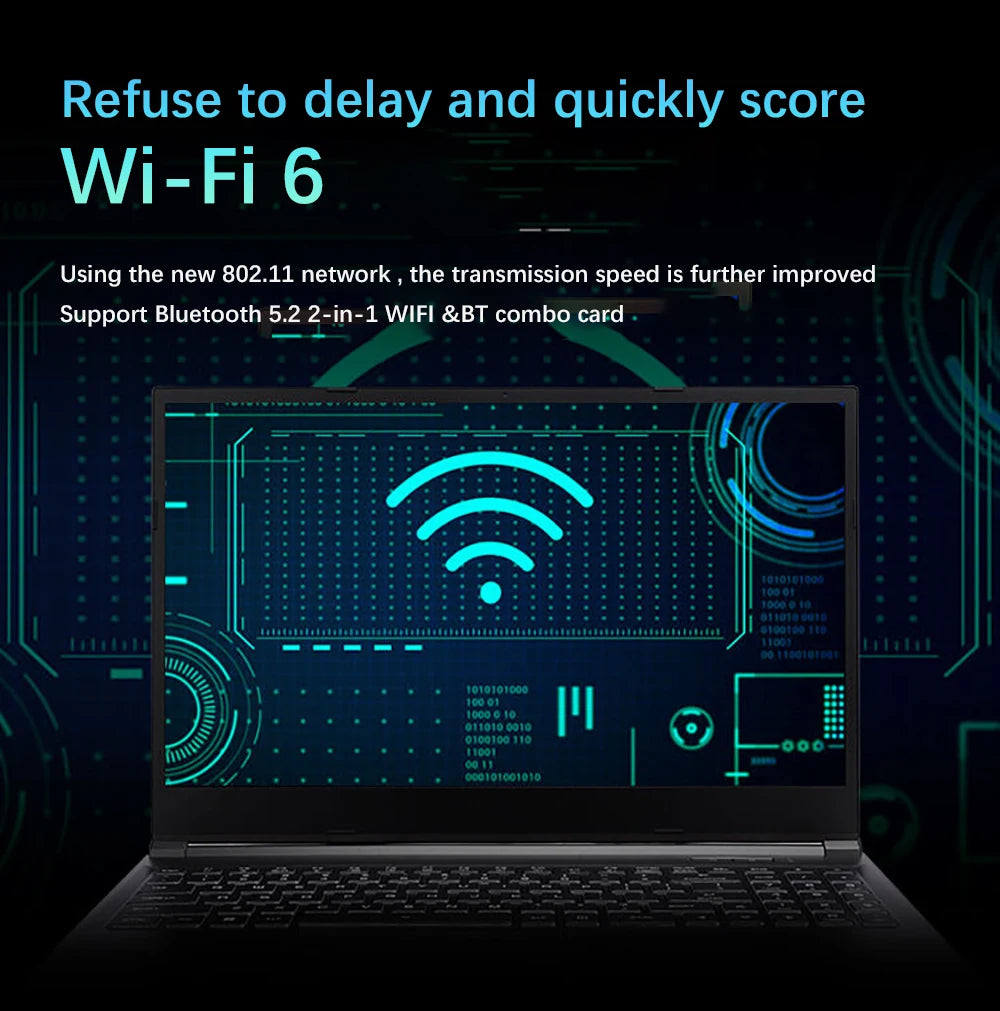 16.1 Inch Gaming Laptop Intel i7 8750H NVIDIA RTX 3060 6G 32GB DDR4 2TB SSD 144Hz RGB Keyboard WIFI 6 BT5.2 Windows11