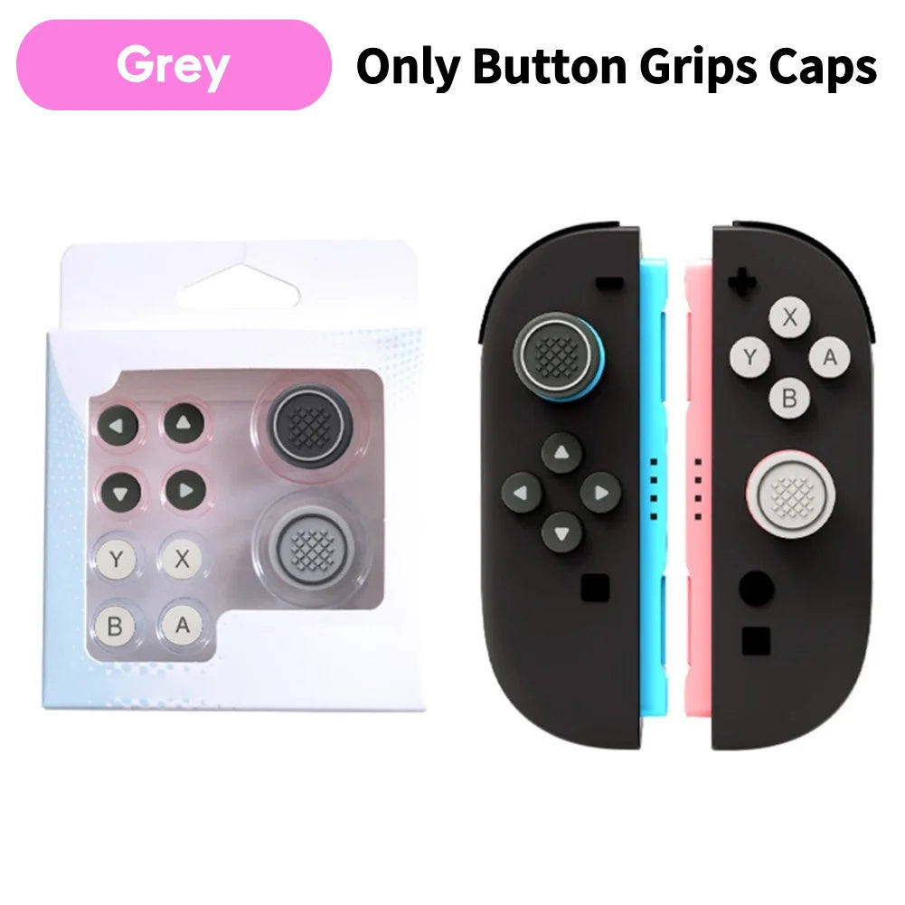 Silicone Soft D-pad Cross Button Caps For Nintendo Switch2 Joy-Con Handle Grips Cover Thumb Stick ABXY Key Sticker Skin Case
