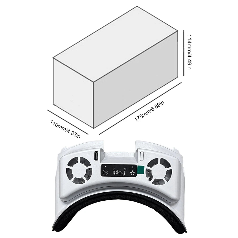 Cooling Fan Face Cover Facial Interface Radiator Rechargeable Cool Mask with Anti-Leakage Nose Pad for Meta Quest 3 VR Headset