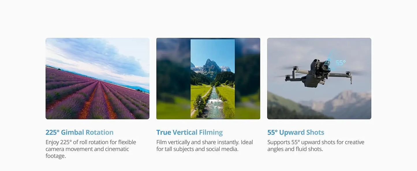 Mini 5 Pro Camera Drones ActiveTrack 360° Ultra-Light Foldable with 1-Inch CMOS 4K Camera Drone Omnidirectional Obstacle Sensing 225° Gimbal 20km Transmission With Mini 5 Pro Accessories for Beginners