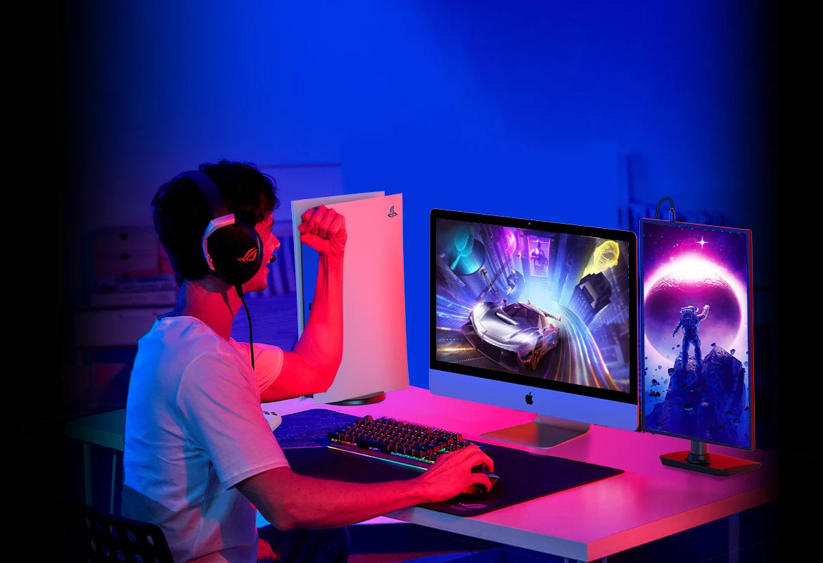 16" 2K Portable Monitor 2560*1600 16:10 100%sRGB 500Cd/m² 120Hz Gaming Display For Xbox PS5 Switch Laptop Mac Phone
