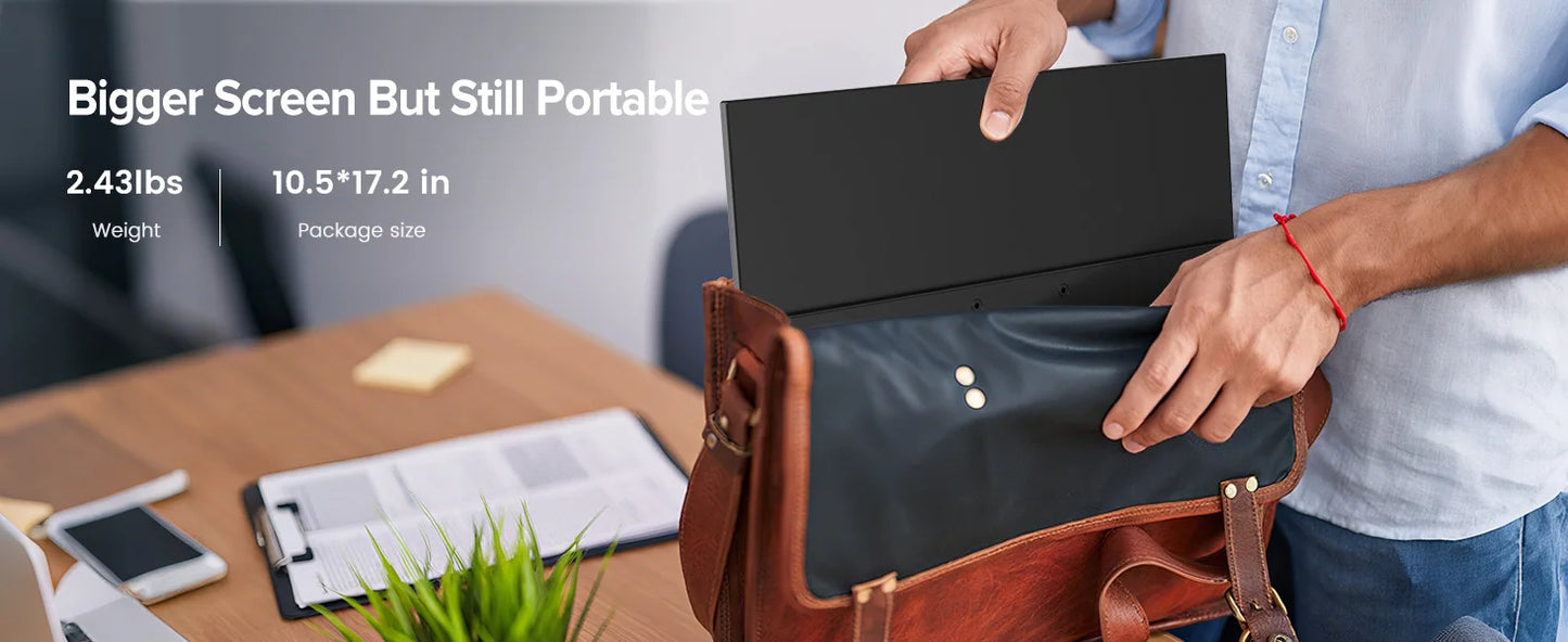 18.5'' Portable Monitor 120hz Second Laptop Screen Gaming Display with Kickstand 1080P IPS USB C HDMI For Mac PC Xbox