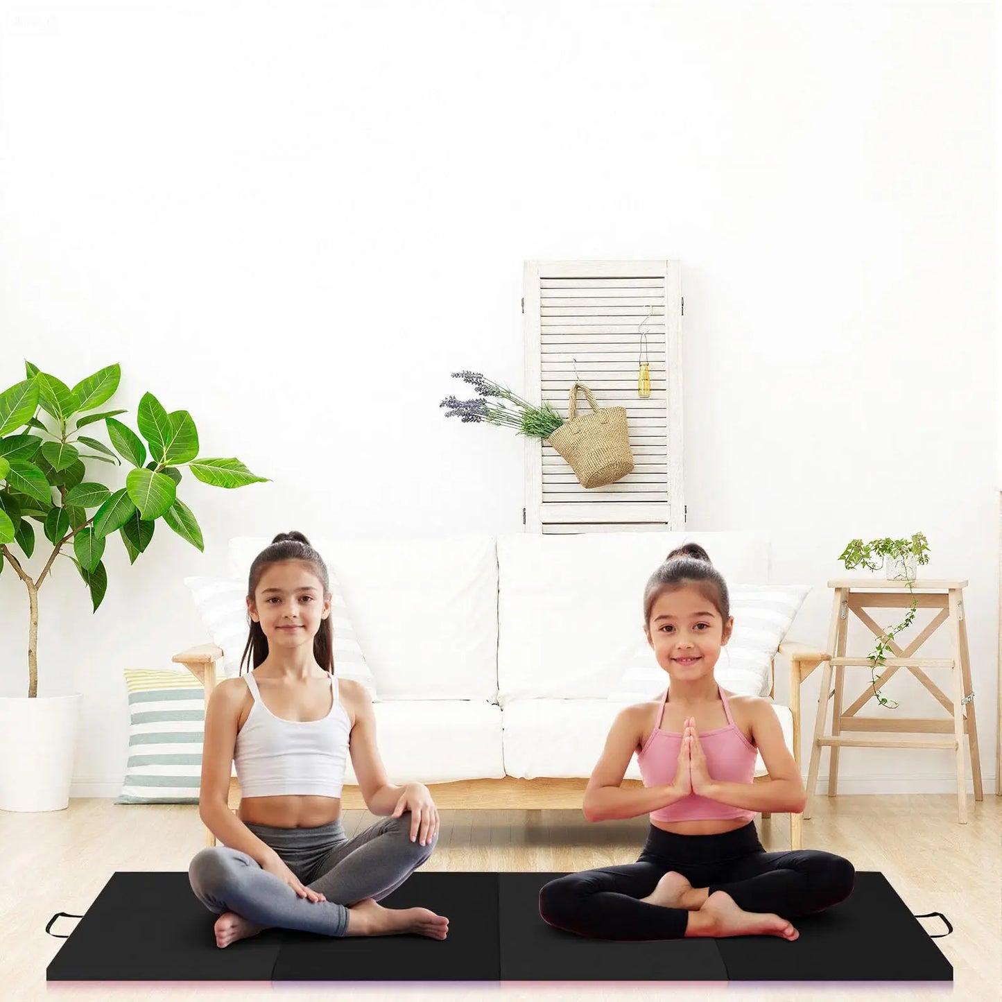 Gymnastics Mat,4-/5-fold Exercise Mats, Gymnastics Tumbling Mats, Thick Portable Home Gym Floor Pad for Yoga, Pilates, Aerobics