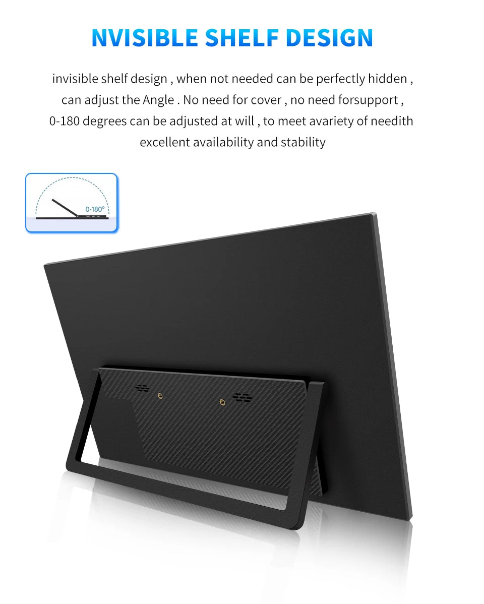 15.6 Inch Portable Monitor, FHD-IPS Laptop External Second Screen, Gaming Extended Display with Type-C HDMI