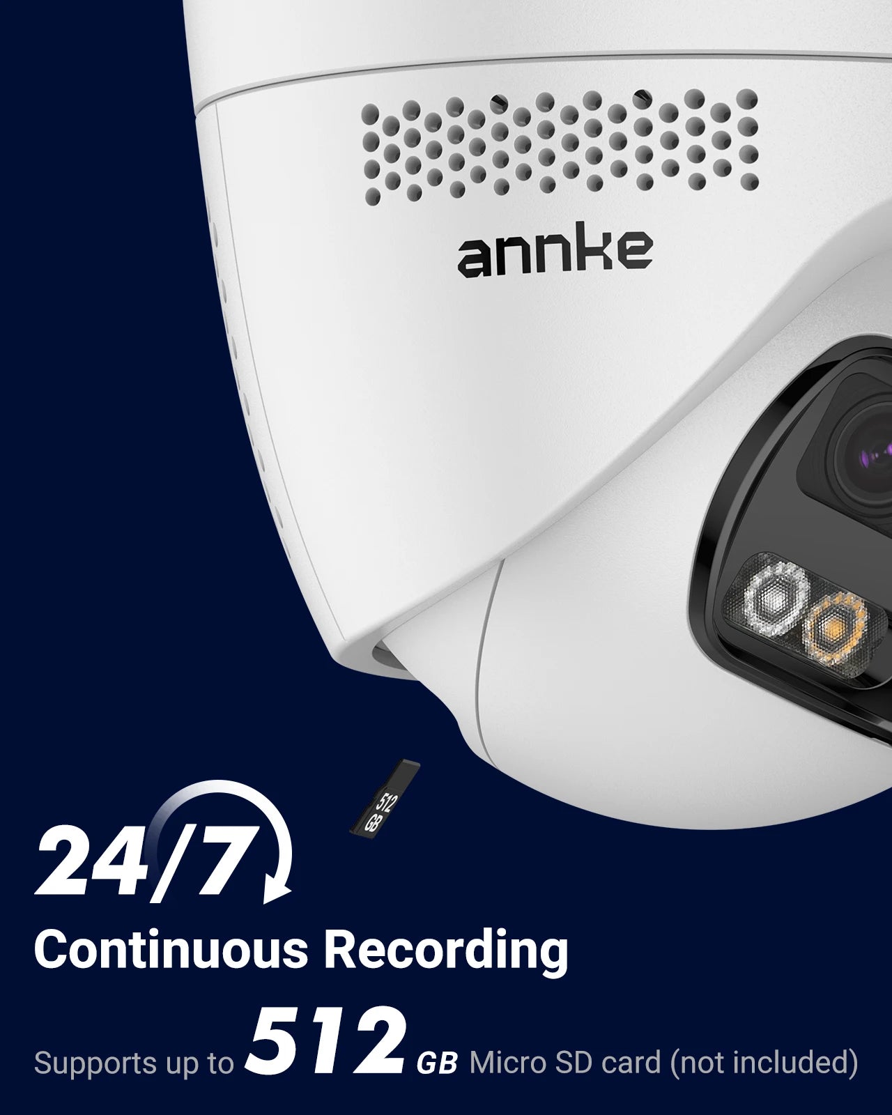 ANNKE Smart Home 180° 8MP DUO POE Dual Lens Wide View Outdoor Video POE Camera,4K AI Human Detect,8MP Security CCTV Camera