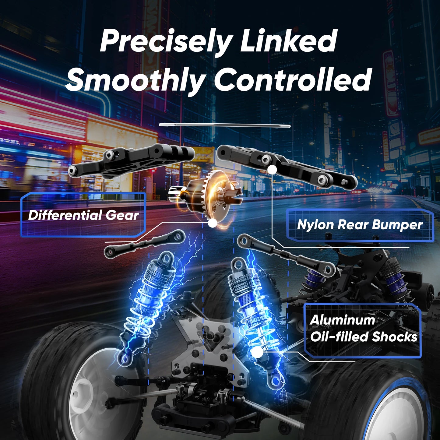 JIUSI 1/12 4WD WB12 Pro Rc Car 4x4 Off-Road Rc Truck Brushless 3600KV 80km/h High-Speed 2.4G Remote Control 3S 35C 2200mAh Toy Car Rc Cars For Adults Local Shipping From US