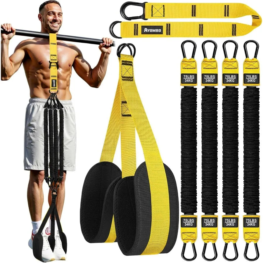 Pull Up Assistance Bands, Resistance Bands for Pull Up Bar Workout, Adjustable Heavy Duty Pull Up Assist Equipment with 4 Assist