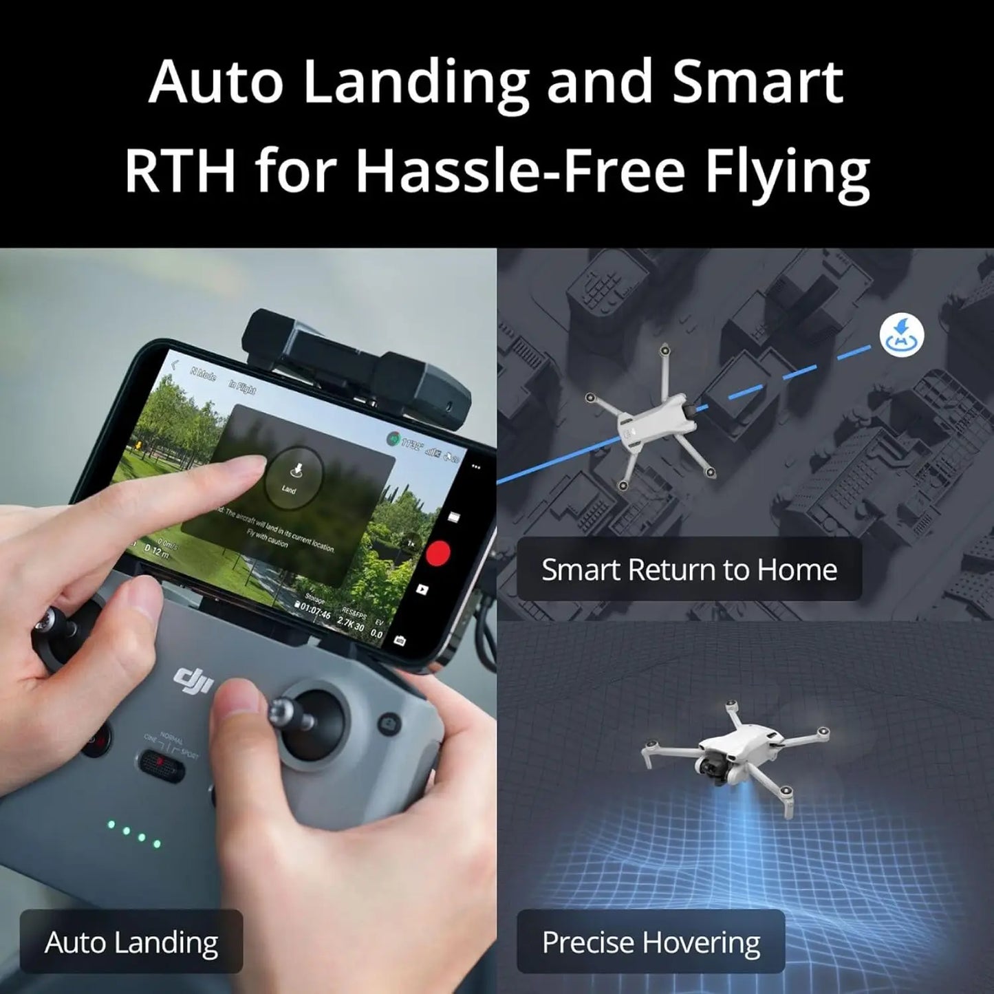 Refurbish DJI Mini 3 Drones with Camera for Adults 4K