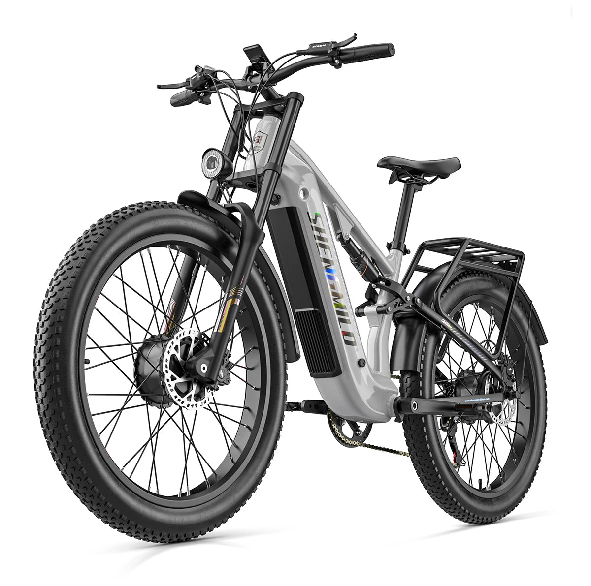 Shengmilo S600 26 inches adult electric mountain bike, 2000W dual motor ebike 7-speed electric bicycle，Fat Tire ebike17.5ah