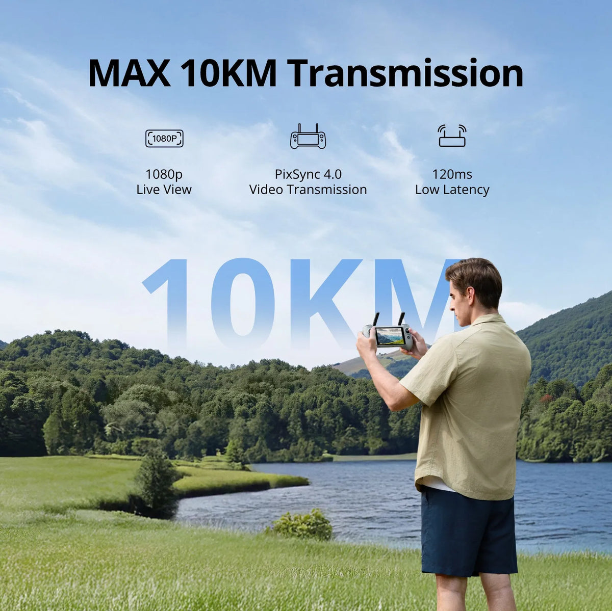 C0 ATOM 2 Drone with PTD 1 Remote Control 4K Video, 8K Photo Camera 10KM 2.7K Vertical Shoot, AI Night Shoting AI Track