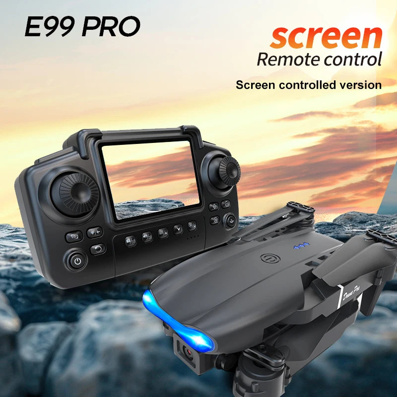 RC Drone 4K Dual Camera  E99 PRO Optical Flow Obstacle Avoidance Foldable FPV Quadcopter Toy for Beginners