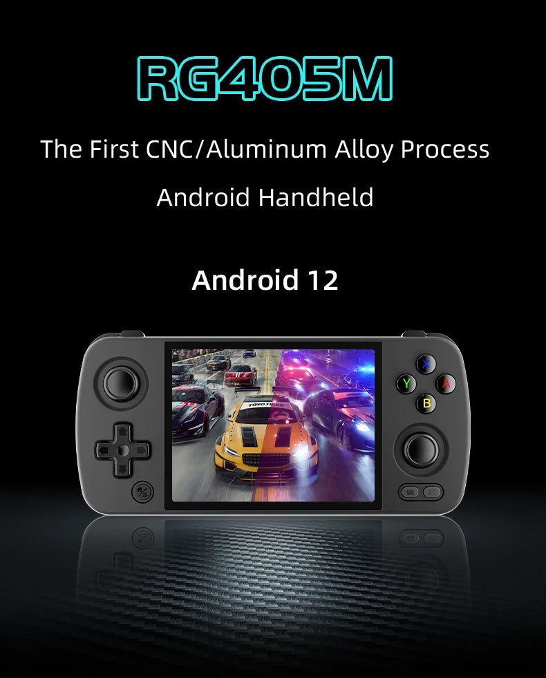 RG405M Metal Handheld Game Console Android 12 System Unisoc Tiger T618 4 Inch IPS Screen Game Player Support OTA Update
