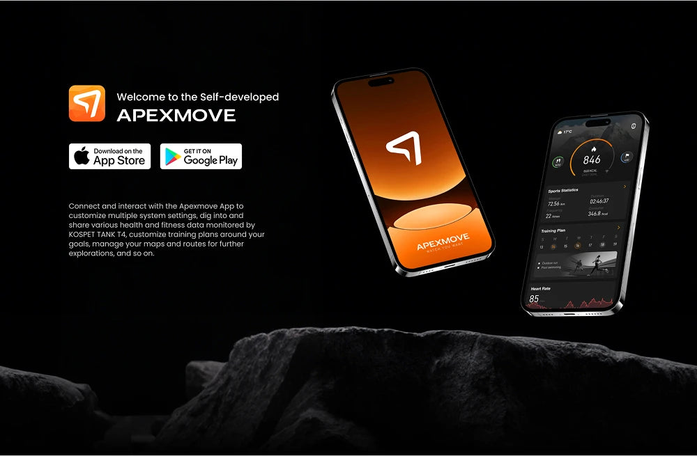 T4 Smart Watch for Men 6-Sat GPS Offline Maps 10ATM Waterproof Heart Rate Diving Skiing Hiking for Android iOS