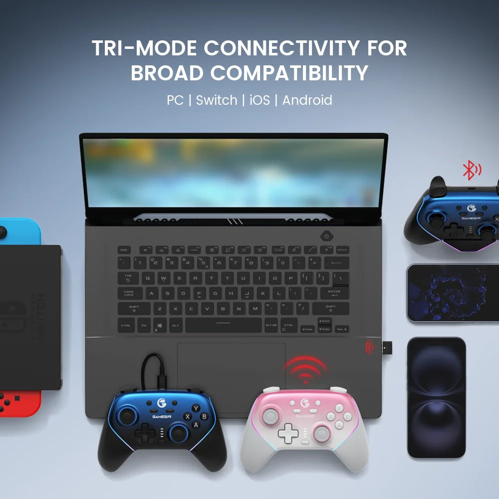 GameSir Super Nova Multi-Platform Gaming Controller - Bluetooth/Wired/2.4G Wireless, RGB, Hall Effect for Switch/PC/Android/iOS