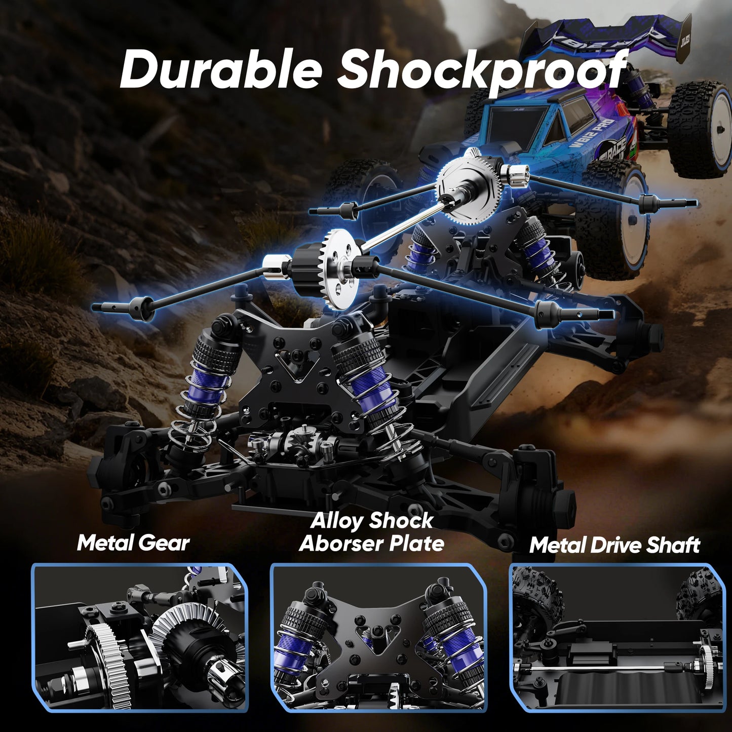 JIUSI 1/12 4WD WB12 Pro Rc Car 4x4 Off-Road Rc Truck Brushless 3600KV 80km/h High-Speed 2.4G Remote Control 3S 35C 2200mAh Toy Car Rc Cars For Adults Local Shipping From US