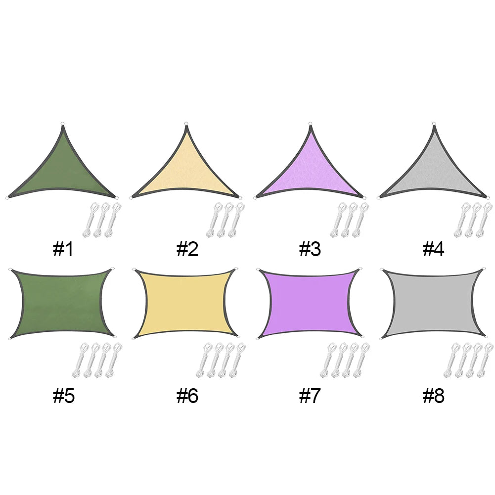 Sun Shade UV Block Oxford Cloth Canopy Patio Cover Breathable Sunlight Block Awning for Backyard Lawn Garden Outdoor Activities