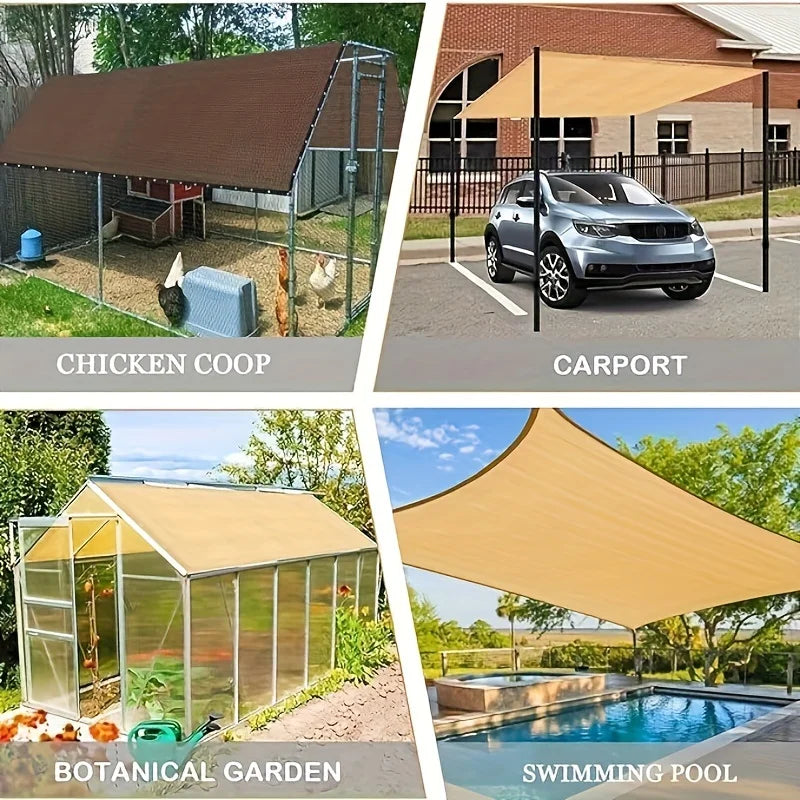 [Pet Area Sunshade Net] with Thickened Weaving and Durable Fixing Devices, It Can Provide Sufficient Shelter for Dog Kennels Th