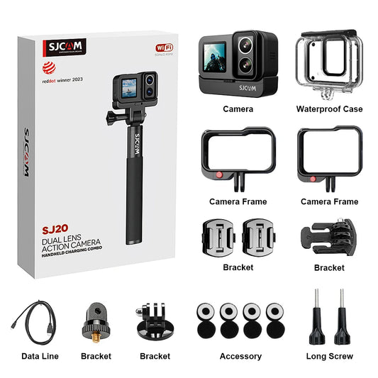 SJCAM SJ20 4K Outdoor Sports Camera Anti-Shake 5G WiFi with Screen Helmet Bike Video Recording