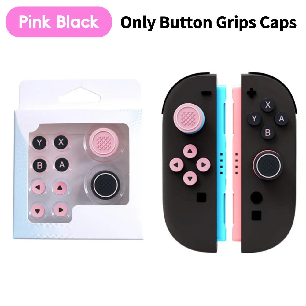 Silicone Soft D-pad Cross Button Caps For Nintendo Switch2 Joy-Con Handle Grips Cover Thumb Stick ABXY Key Sticker Skin Case