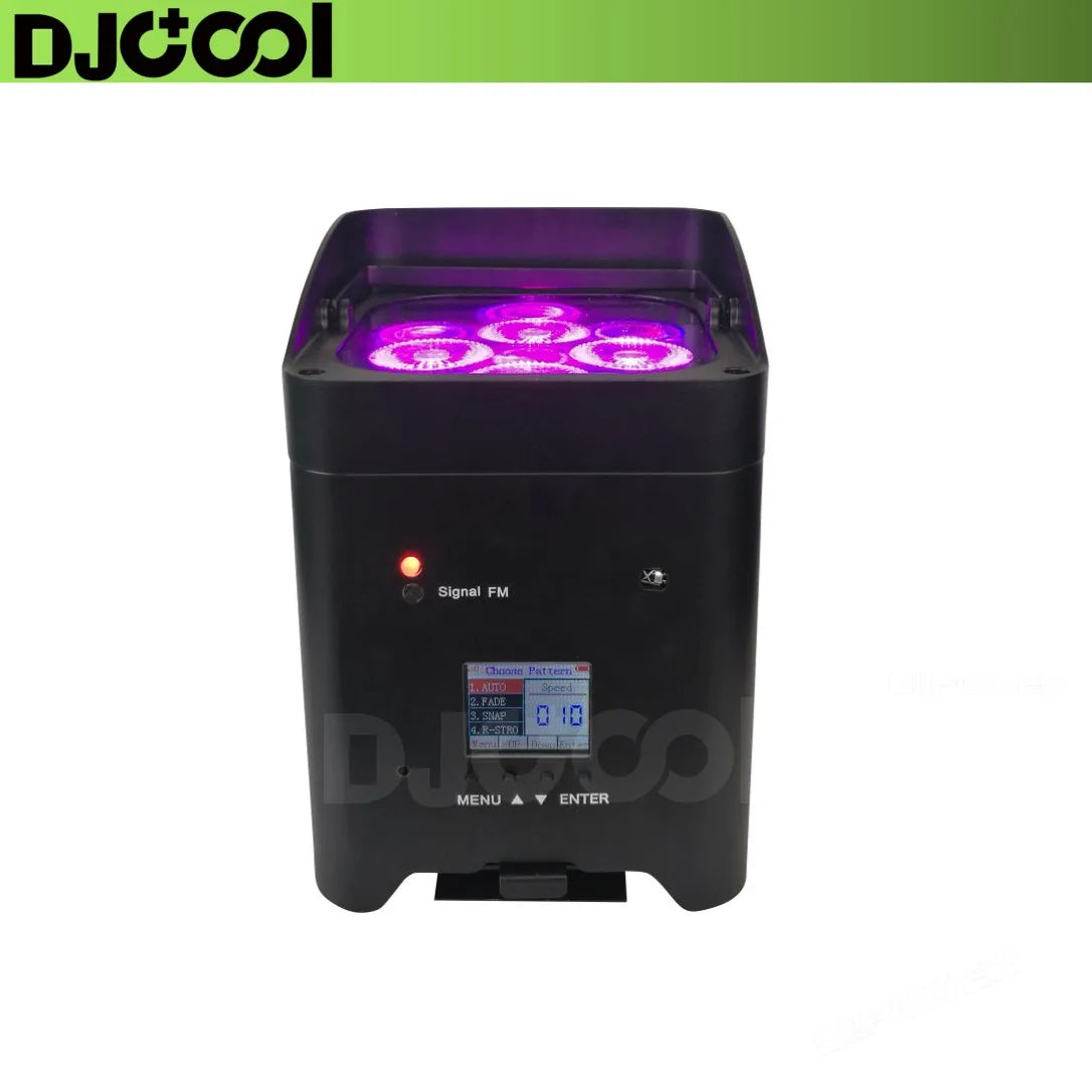 4pcs LED Battery Powered Par Light with bag or 8pcs 6*18w RGBWAUV 6in1 Light with Flightcase Auto/Sound/DMX/Wifi/APP/Remote
