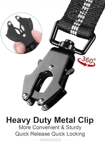 Durable leash for medium/large dogs, shock absorption, reflective, easy clip.